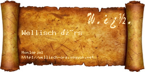 Wellisch Örs névjegykártya